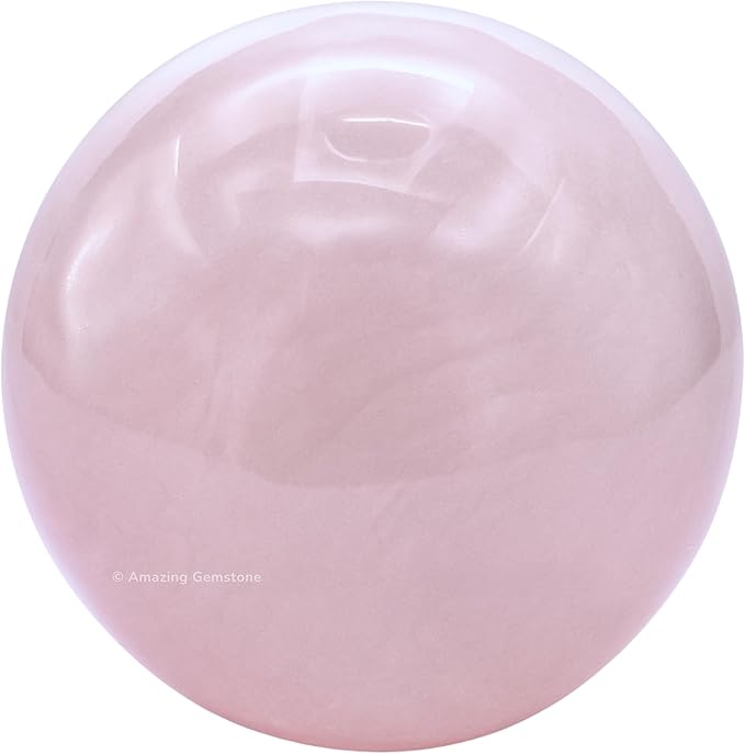 Amazing Gemstone Pink Calcite Crystal Ball with Stand - 2 Inches Crystal Sphere Meditation Balls for Witchcraft and Decorative Balls