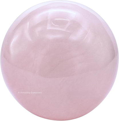 Amazing Gemstone Pink Calcite Crystal Ball with Stand - 2 Inches Crystal Sphere Meditation Balls for Witchcraft and Decorative Balls