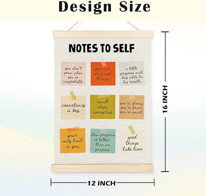 JINYO Mental Health Wall Decor, Notes to Self Inspirational Wall Art Poster, Self Love Positive Affirmations Posters for Therapy Psychological Counselor Office Decor, 12x16 Inches