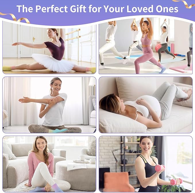 Non-Slip Pilates Socks with Grips for Women 5 Pairs Cute Yoga Socks Grippy for Yoga Barre Ballet