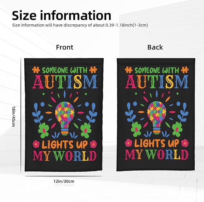 Autism Awareness Garden Flag 12 X 18 Inch Home Indoor & Outdoor Vertical Double-Sided Flags Yard House Farmhouse Sign For Home Garden Decoration