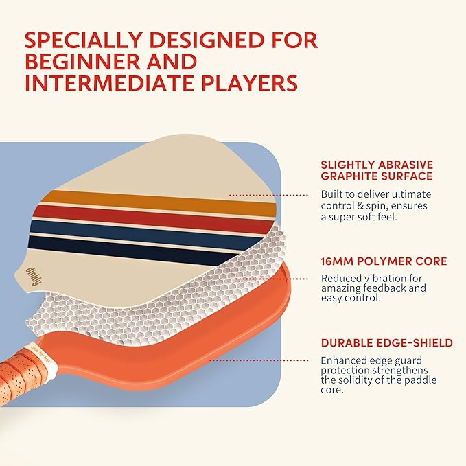 Pickleball Paddles Set of 2/4- USAPA Approved Graphite/Fiberglass Pickleball Racket, 2 Pickleball Rackets, 4 Balls and 1 Portable Carry Bag, Aesthetic Pickle Ball Set for Men Women Beginners