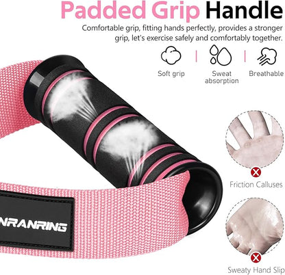 RENRANRING Gym Exercise Handles, Replacement Handle Attachments for Cable Machine Pulleys, Resistance Band and Strength Trainer, Pull Down Workout Accessories, Home Gym Add On Equipment