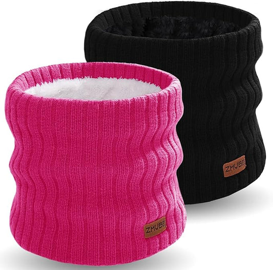 Neck Warmer Gaiter, Winter Fleece Lined Face Mask Scarf for Men Women, Thick Warm Cold Weather Running Ski Neck Cover