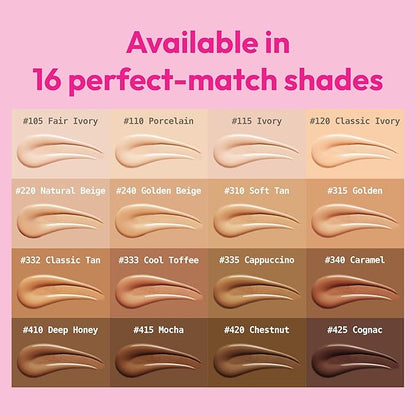 Ruby Kisses Cushion Foundation, Full Coverage Korean Makeup, Lightweight & Long Lasting, All Day Natural Glowy Finish for All Skin Types with Hyaluronic Acid & Bakuchiol (Fair Ivory, 0.52 Ounce)