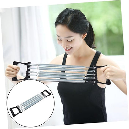 Kisangel 1pc Spring Chest Expander with 5 Springs Arm Muscle Strength Exercise Gym Stretch Rope Arm Trainer for Indoor Fitness Workout
