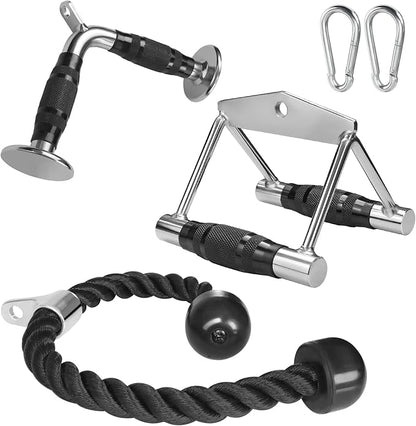 A2ZCARE Cable Machine Accessories for Weight Lifting, LAT Pull Down Attachment, Cable Attachments for Gym