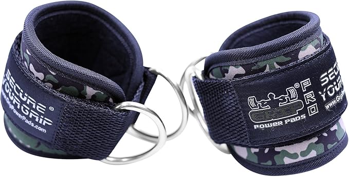 Ankle Straps for Cable Machines Double D-Ring Gym Adjustable Neoprene Premium Cuffs to Enhance Legs Abs & Glutes Kickbacks Workouts Leg Curls Extensions Booty Hip Abductors Exercise for Men & Women