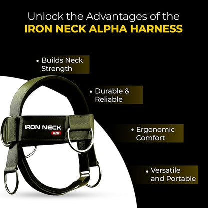 Iron Neck, Versatile Neck Exerciser, Strengthener and Trainer with Adjustable Head and Chin Strap, Portable Head Harness for Weight Lifting, Home and Gym Use