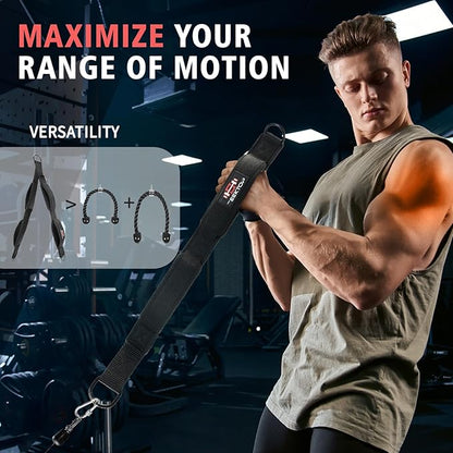 Seektop Tricep Rope Cable Attachment, Tricep Pull Down Attachment, Multi Workout Tricep Pull Down Rope for Triceps Push Downs, Bicep Curls, Crunches, Facepulls, Perfect for Professional Gym