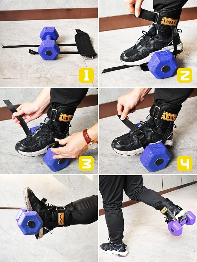 VAIIO Adjustable Weight Dumbbell Ankle Straps, Ankle Bands for Working Out Booty Workouts-Kickbacks, Leg Extensions, Lower Body Strength Training, Pelvis Muscle Exerciser for Men and Women