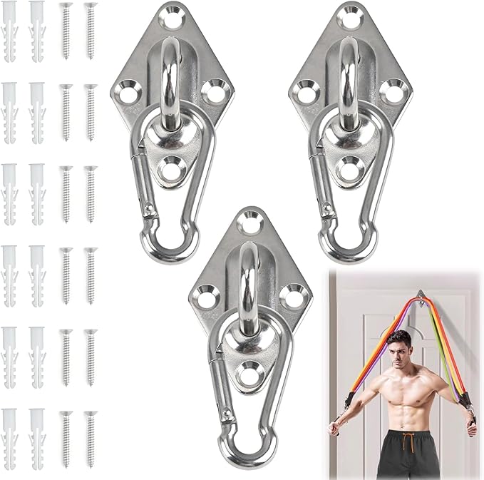 Wall Mount for Resistance Bands, Workout Anchors Wall Resistance with Hook for Fitness Bands, Space Saving Workout Equipment for Home Gym Weight Straps Suspension Training Exercise