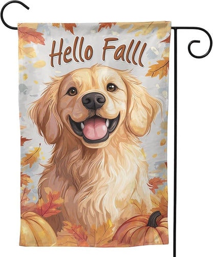Dog Garden Flag 12x18 In Double Sided Yard Flags Lawn Sign Decor No Flagstand
