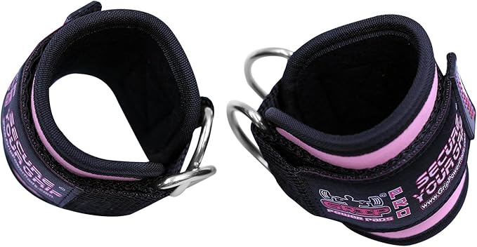 Ankle Straps for Cable Machines Double D-Ring Gym Adjustable Neoprene Premium Cuffs to Enhance Legs Abs & Glutes Kickbacks Workouts Leg Curls Extensions Booty Hip Abductors Exercise for Men & Women