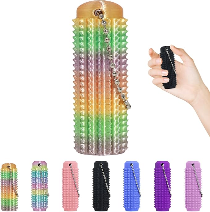 3pcs Little Ouchies Fidget Toys,Pain Stim Fidget Toy Reduce Stress for Adults,Anxiety Relief Pain Stim,Spiky Fidget Keychain for Anxiety and Stress Reduction,Novelty Gifts for Friends