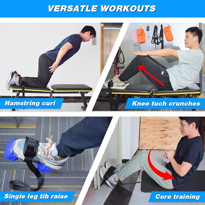 Nordic Strap for Bench – Nordic Curl Strap Hamstring for Strength Training, Leg Exercise | Hamstring Machine Alternative