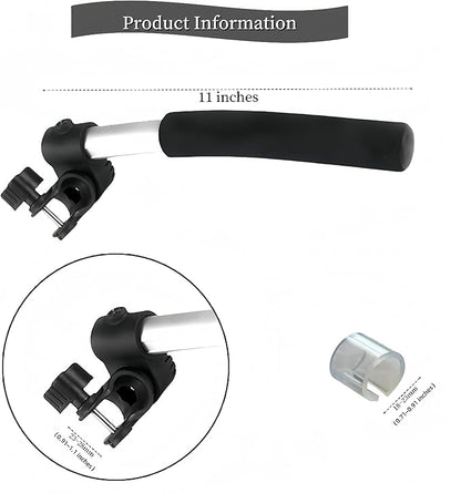 Wheelchair Handle Extenders，Adjustable Stroller Extension Rack，Universal Handlebar Extension Push Bar for Wheel Chair & Indoor Exercise Bike for Adults-2 Pack