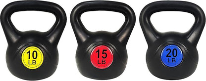 OLIXIS Kettlebell Set, Wide Grip Kettlebell Exercise Fitness Weight Set for Home Gym, Strength Training