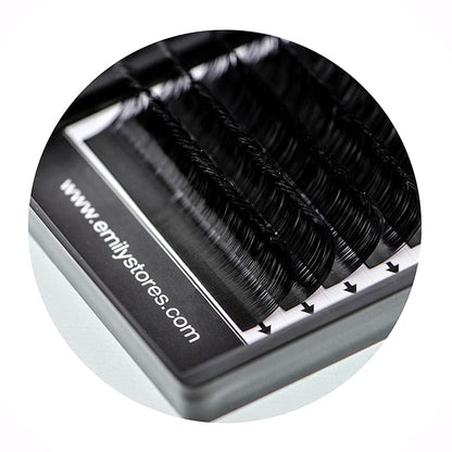Lash Extension 0.03mm Thickness D Curl 17MM Length Fine Soft Light-Weight Volume Individual Eyelash For Easy Fan Eyelash Extensions, Flower Lashes, Self Fanning Eyelashes (17MM)