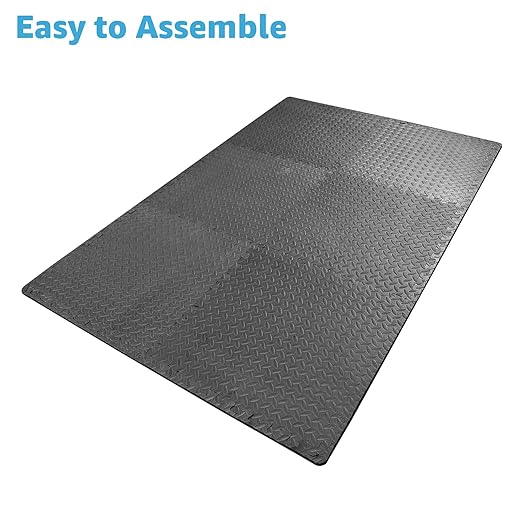 Art3d Eva Puzzle Exercise Mats, 24"x24" x 1/2” Thick Foam Interlocking Tiles for Gyms, Flooring, Workout, Gym Equipments, Pack of 6