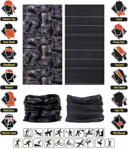 Headband Neck Gaiter Head Wrap Headwear Face Mask Magic Scarf Bandana for Men and Women