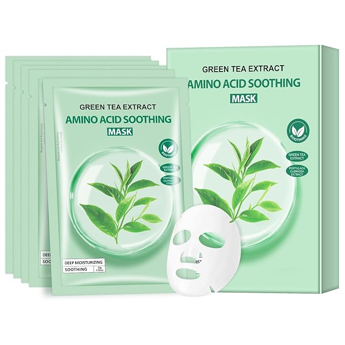 Tea Tree Facial Mask for Women,Hydrating Face Mask Sheet Home SPA,Moisturizing Face Sheet Mask for Dry, Oily,Sensitive Skin 30ml（5Pack）
