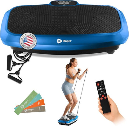 Lifepro Vibration Plate Exercise Machine with Magnetic Acupoints - Full Body Vibration Platform for Beginners and Recovery - Ideal Lymphatic Drainage Massager for Muscle Toning and Overall Fitness