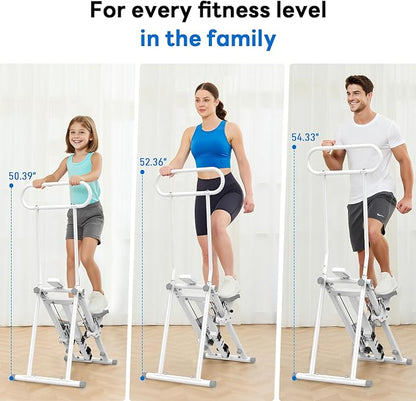 ERGOLIFE Stair Stepper with 3-Level Adjustable Resistance, 350lbs Upgrade Foldable Stairmaster Machine for Home Gym Workout, Cardio Stair Climber with Low Noise