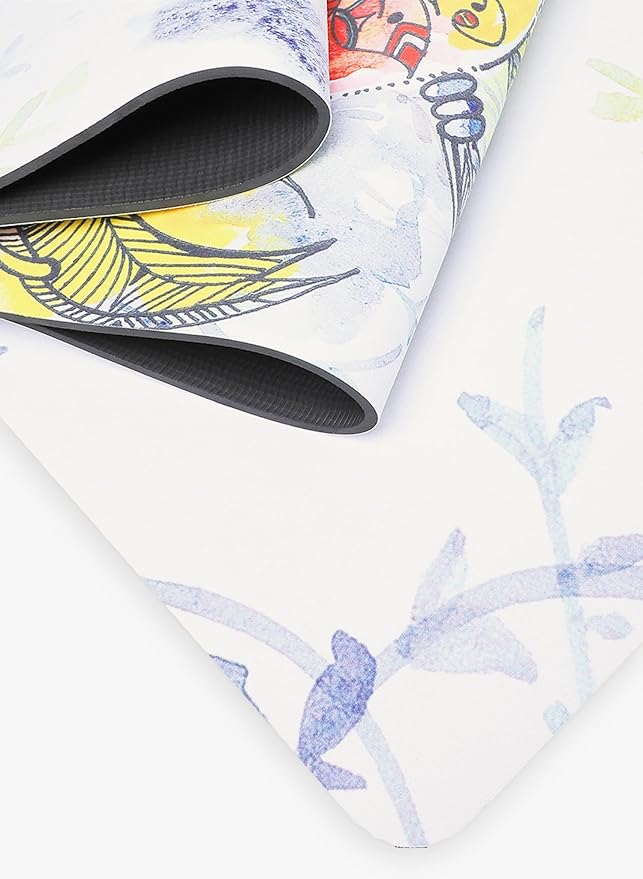 Shakti Warrior TPE Yoga Mat - Artist Designed, Premium eco friendly mats, Non Slip, Non toxic, Great For Regular & Hot Yoga, Pilates and Workouts (72 inch x 24 inch x 6mm thick)