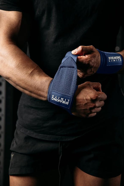 Breaking Limits Gym Straps Weight Lifting Wrist Wraps Bundle – Workout Lifting Straps for Deadlift – Wrist Straps for Weightlifting Men & Women - Muñequeras Para Gym