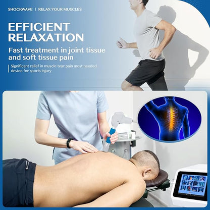 Shock Wave Therapy Machine for Joint Muscle Pain Relief Muscle and Bone Tissue 10 bar Pneumatic Therapy Machine Non-Invasive No Side Effects