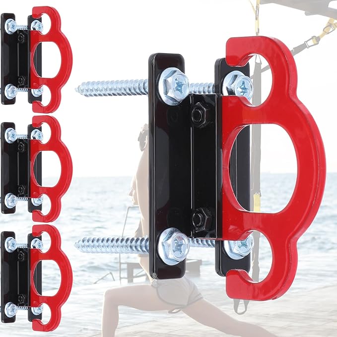 Resistance Band Wall Anchors,Workout Wall Mount Anchor,Band Wall Mounts Gym Anchor,Band Hooks, Space-Saving Wall-Mounted Clip for Home Gym Workouts,for Strength Training,Fitness,Physical Therapy
