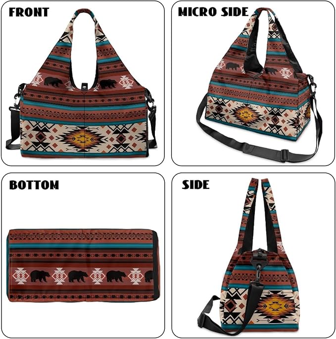 Yoga Mat Bag for Women Men Large Carryall Tote with Adjustable Shoulder Strap for Gym Yoga Travel Pilates Office