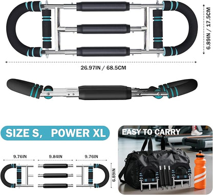 Twister Arm Trainer, Adjustable Chest Workout Equipment, Anti-Slip Grips & Double-Spring Safety, Arm Trainer for Men/Women, Portable Home Fitness Equipment