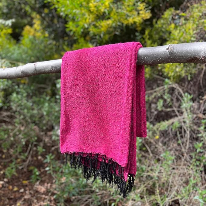 Open Road Goods Solid Color Mexican Yoga Blanket – Large Handwoven Throw for Yoga, Beach, Camping or Home – Soft and Durable Cotton Blend
