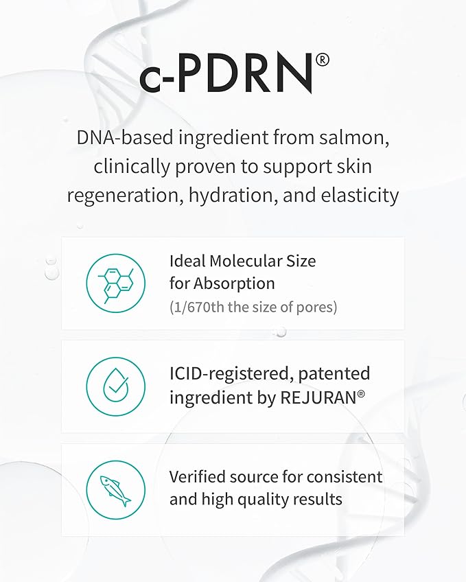 REJURAN® Moisture Treatment Ampoule, c-PDRN® - Hydrating Facial Serum for All Skin Types, Soothing & Barrier Strengthening, Moisture Retention with PDRx, Korean Skin Care (1.01 fl oz)