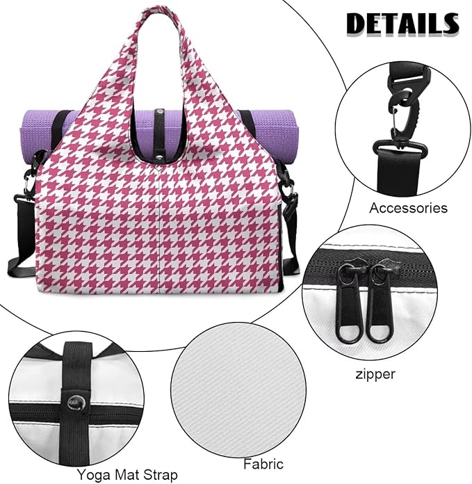 Yoga Mat Bag for Women Men Large Carryall Tote with Adjustable Shoulder Strap for Gym Yoga Travel Pilates Office