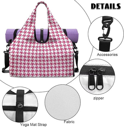 Yoga Mat Bag for Women Men Large Carryall Tote with Adjustable Shoulder Strap for Gym Yoga Travel Pilates Office
