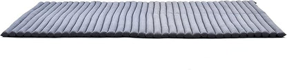 Leewadee - Kapok Roll Mat – Handcrafted Folding Sleep & Relaxation Mattress from Thailand, Ideal as Guest Bed, Camping Mat, Yoga Mat or Traditional Futon, 75 x 39 inches, Anthracite