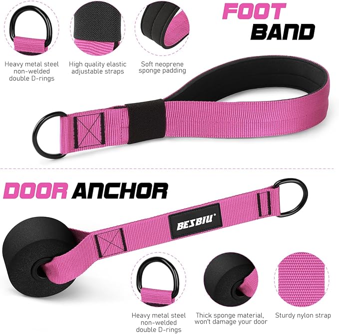 Pilates Bar Kit with Resistance Bands for Working Out, 210lbs Heavy Resistance Bands with Handles, Pilates Equipment with Resistance Band Bar for Men Women, at Home Gym Full Body Workout Equipment