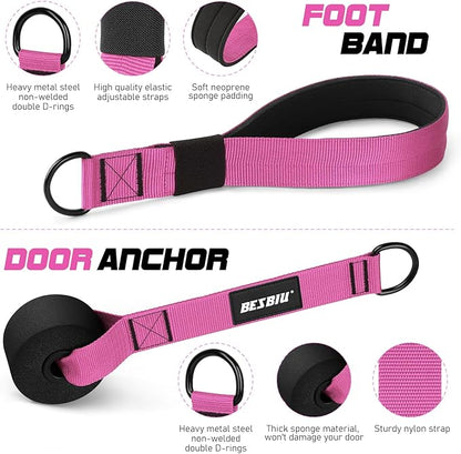 Pilates Bar Kit with Resistance Bands for Working Out, 210lbs Heavy Resistance Bands with Handles, Pilates Equipment with Resistance Band Bar for Men Women, at Home Gym Full Body Workout Equipment