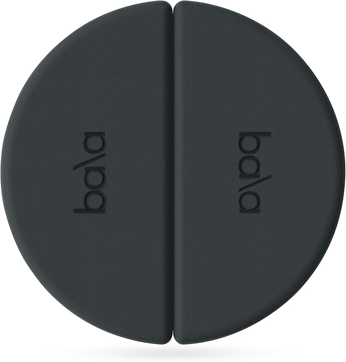 Bala Balance Blocks 2 Pack, Yoga Blocks for Working Out, (Charcoal) - Semi-Circular Yoga Accessories for Stretching & Exercise - Yoga Equipment for Home Workout - Yoga Block Essentials for Women & Men