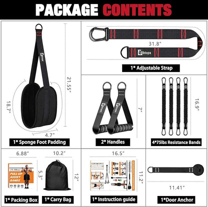 Pull Up Assistance Bands,Up to 300 lbs Assistance,Adjustable Heavy Duty 4 Pull Up Bands with Handle and Door Anchor for Home Gym Fitness Exercise Strength Training Workout Equipment