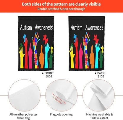 Autism Awareness Garden Flag Outdoor 12 X 18 Inch Gifts Floral Mini Yard House Flags Double-Sided Farmhouse Sign For Home Garden Decoration