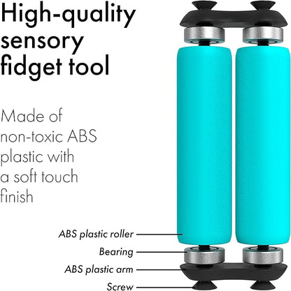 ONO Roller - Handheld Fidget Toy for Adults | Help Relieve Stress, Anxiety, Tension | Promotes Focus, Clarity | Compact, Portable Design (Junior Size/ABS Plastic, Teal)