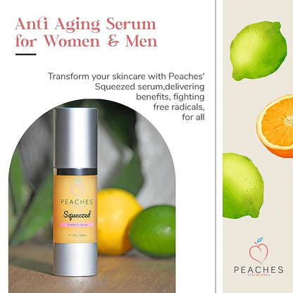 Brightening Serum with Vitamin C – Age-Defying Formula with Real Gold and Kakadu Plum for Radiant, Elastic Skin – Vegan Skincare for All Skin Types – Squeezed Vitamin C Serum (1 fl. oz)