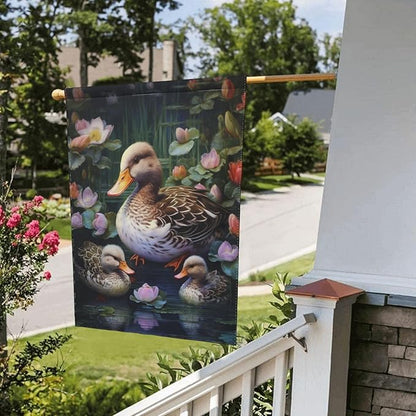 Ducks Family Garden Flag 12x18 In Double Sided Yard Flags Lawn Sign Decor No Flagstand
