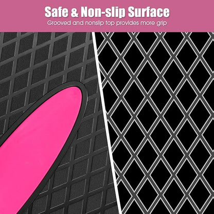 Goplus Step Platform, 26" Adjustable Aerobic Exercise Step Deck with Risers and Non-Slip Surface, 4” - 6”Levels Height-Adjustable, for Home Gym Exercise Fitness Workout