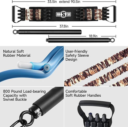 Innstar Multi-Function Resistance Bands for Working Out, Push Up Exercise Bands Resistance Bands Set for Bench Press Gym Equipment, Home Workout, Travel Portable