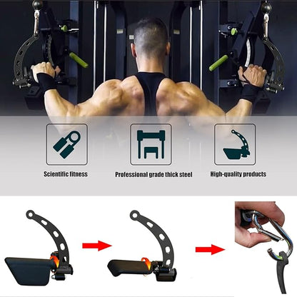 KORIKAHM Adjustable Lat Pull down Bar, Cable Machine Attachments for Gym, Home Gym Fitness T-bar Row Pulldown Attachments, Lat Pull Down Machine Wide Grip Neutral Grip Handle